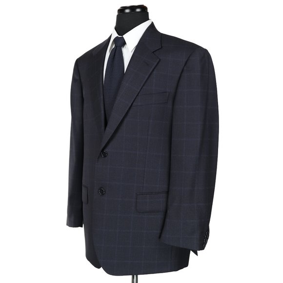 Gianluca Isaia Napoli Wool Suit Blue Windowpane - Picture 3 of 14